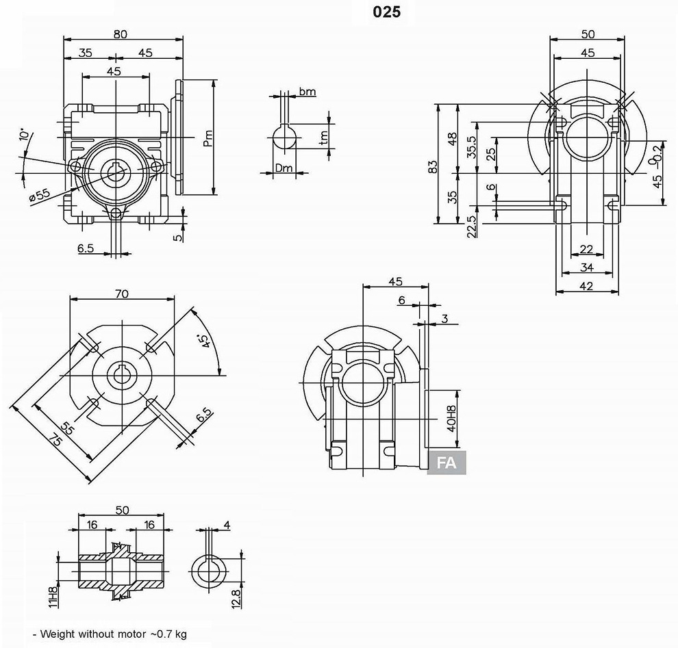 NRV-E蜗轮蜗杆减速机(图2)