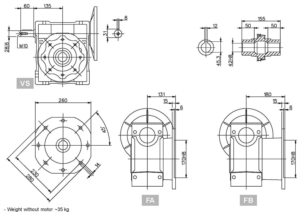 NRV-E蜗轮蜗杆减速机(图15)