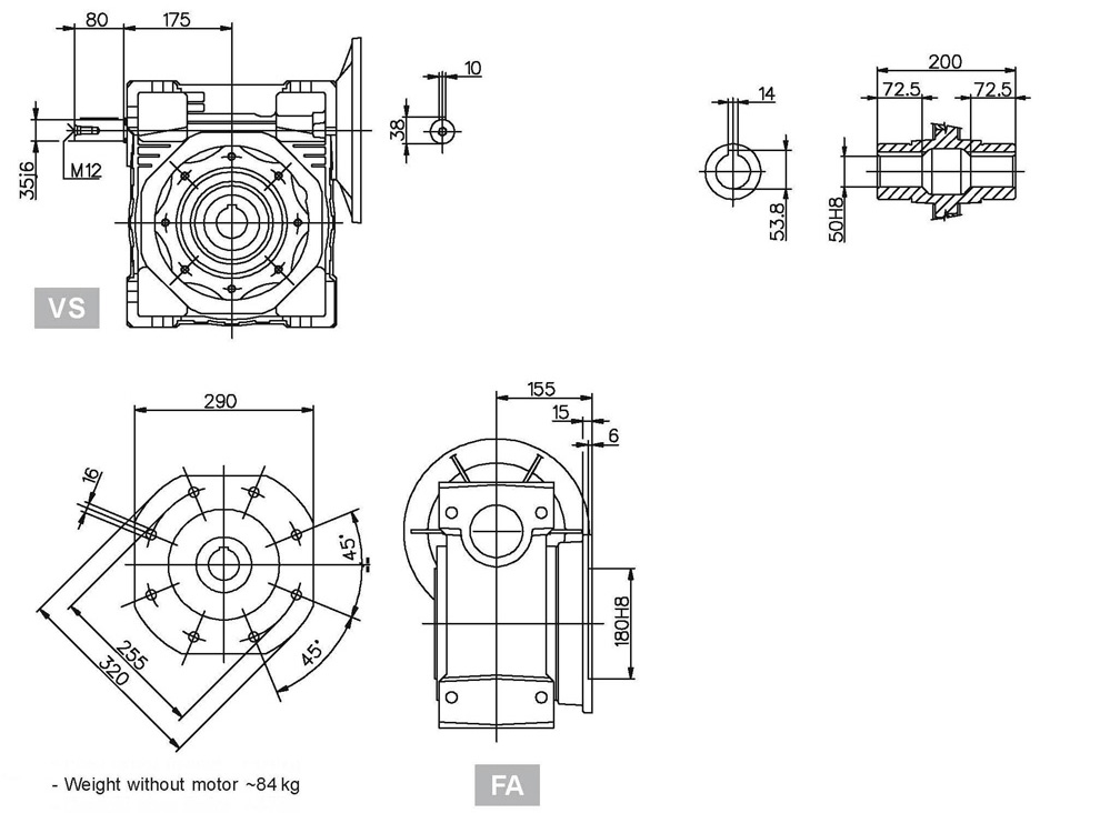 NRV-E蜗轮蜗杆减速机(图18) NRV-E蜗轮蜗杆减速机(图18)