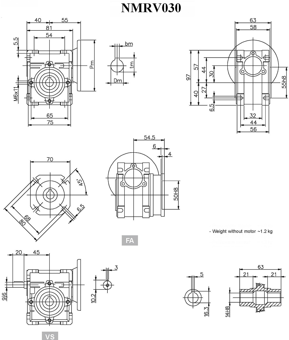 NRV蜗轮蜗杆减速机(图3)
