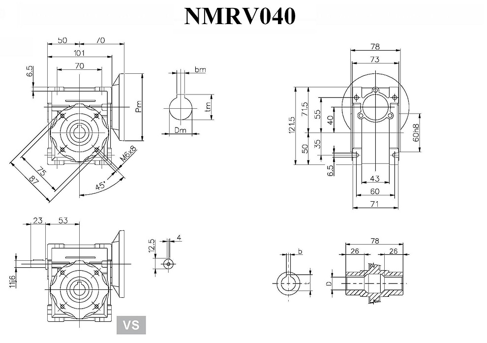 NRV蜗轮蜗杆减速机(图4)