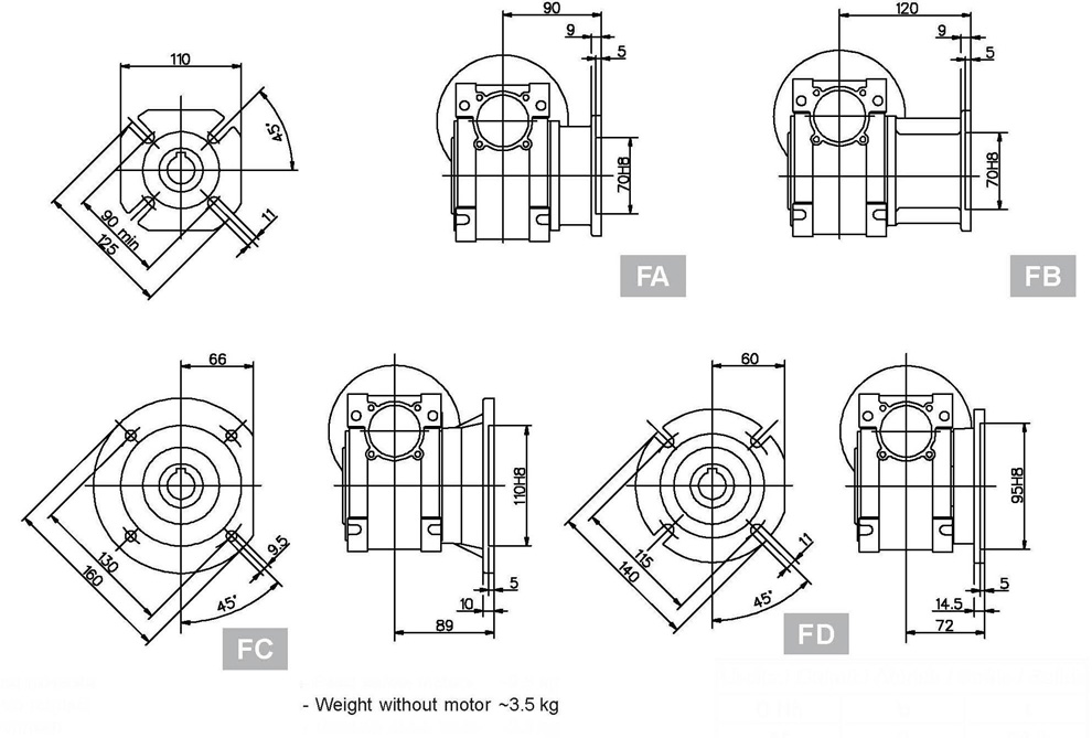 NRV蜗轮蜗杆减速机(图7)