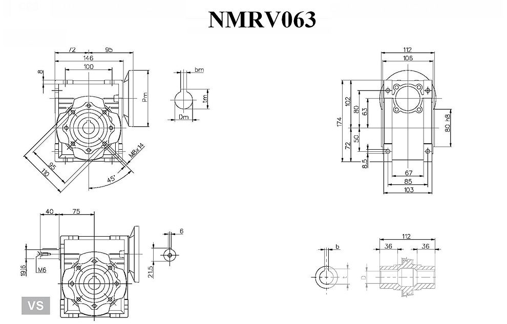 NMRV蜗轮蜗杆减速机(图6)