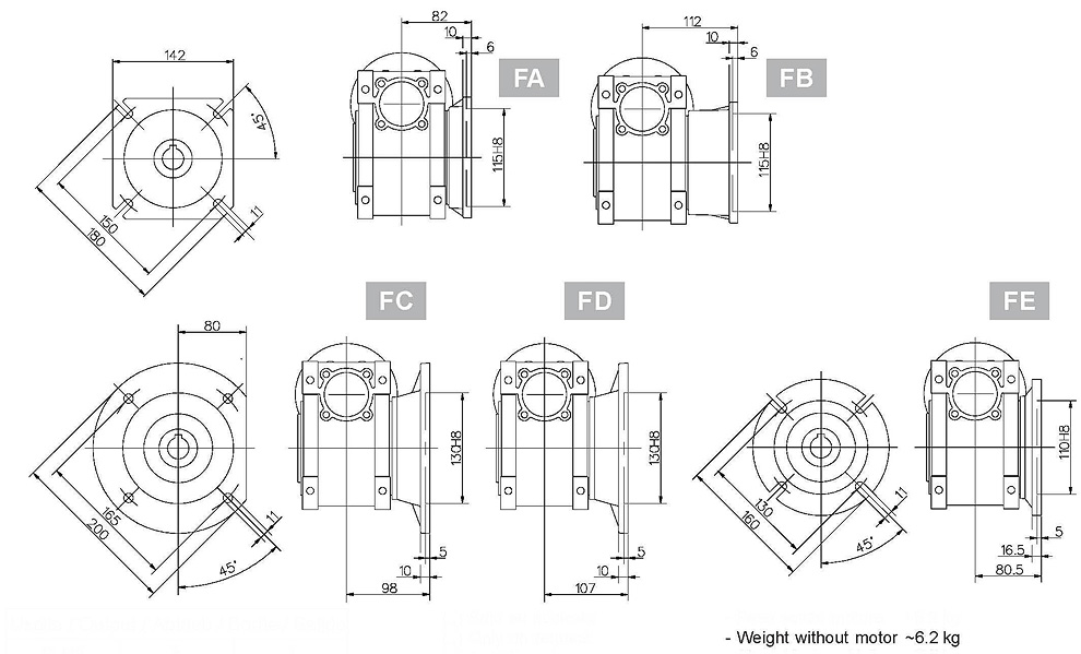 RV-E蜗轮蜗杆减速机(图9)