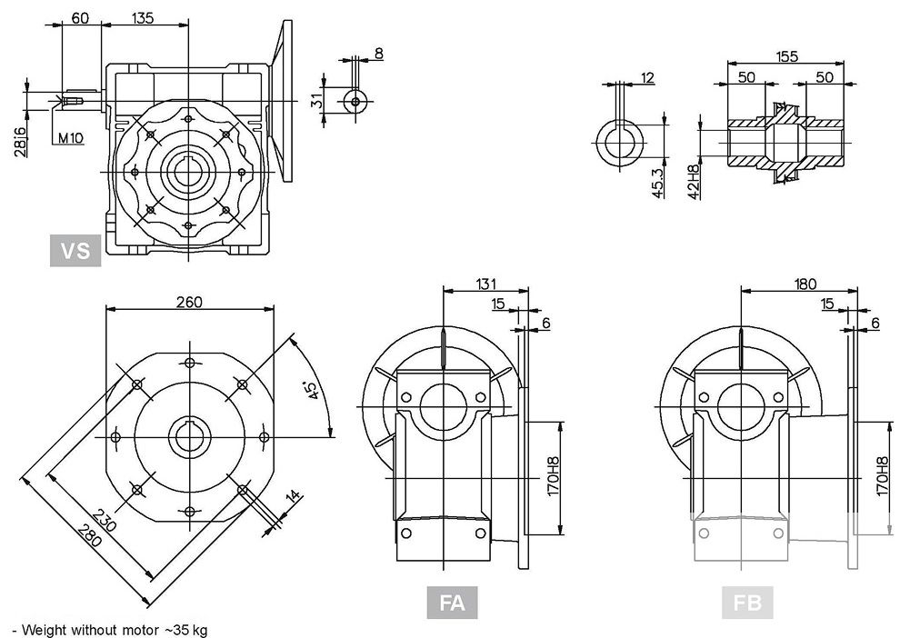 RV-E蜗轮蜗杆减速机(图15)
